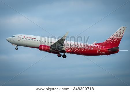 October 29, 2019, Moscow, Russia. Plane 
Boeing 737-800 Rossiya - Russian Airlines At Sheremetyevo A