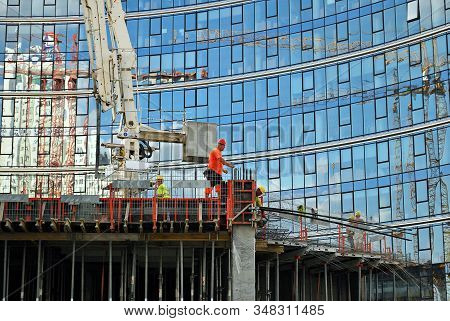 Warsaw,poland. 31 January 2017.the Construction Of The Office Complex Ghelamco Wronia 31 In Warsaw