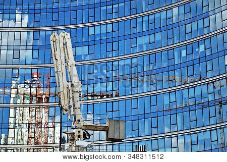 Warsaw,poland. 31 January 2017.the Construction Of The Office Complex Ghelamco Wronia 31 In Warsaw