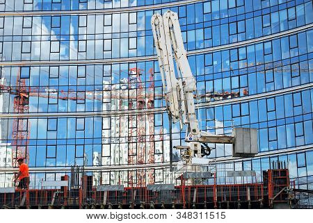 Warsaw,poland. 31 January 2017.the Construction Of The Office Complex Ghelamco Wronia 31 In Warsaw