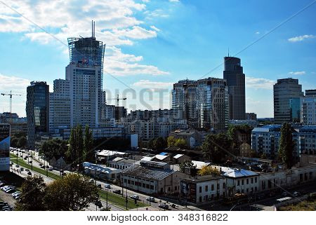 Warsaw,poland. 26 August 2016.  This Is A View Of Warsaw Downtown.