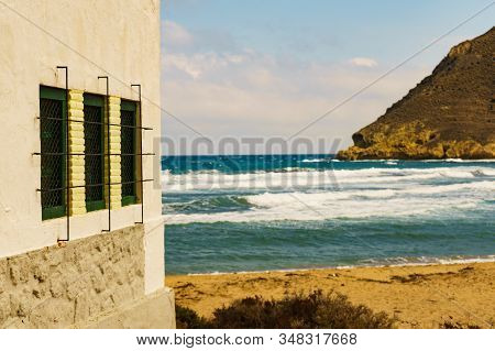 Seascape. Beach El Playazo, Cabo De Gata, Province Almer