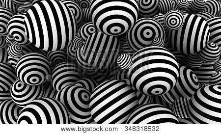 Illusive Black And White 3D Spheres