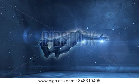 Meditating Spaceman Soaring Askew