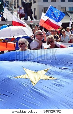 Warsaw.polans. 12 May 2018. Freedom March. Poles March To Denounce Government, Eroding Democracy