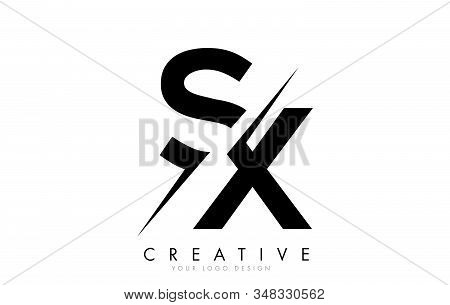 Sx S X Letter Logo Design With A Creative Cut. Creative Logo Design.