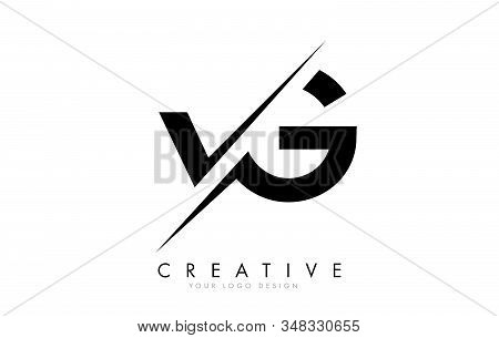 Vg V G Letter Logo Design With A Creative Cut. Creative Logo Design.
