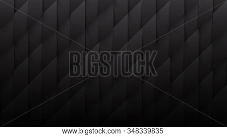 3d Parallelogram Pattern Conceptual Abstract Minimalist Black Background. Science Technological Tetr