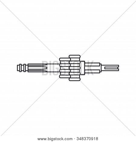 Line Vector Icon Auto Moto Parts Accessories Drive Gear. Repair Service Equipment. Engine Elements S