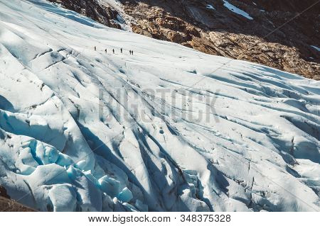 Beautiful Scenery On The Mountains And The Glacier Svartisen Landscape In Norway Scandinavian Nature