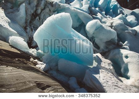 Beautiful Scenery On The Mountains And The Glacier Svartisen Landscape In Norway Scandinavian Nature
