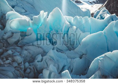 Beautiful Scenery On The Mountains And The Glacier Svartisen Landscape In Norway Scandinavian Nature
