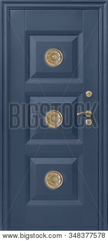 The Model Of The Entrance Metal Door (isolated)