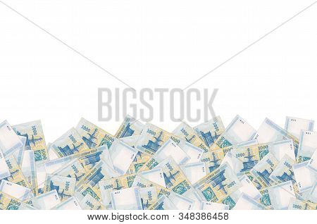 Visegrad Royal Fountain On Hungary 1000 Forint 2006 Banknote Pattern