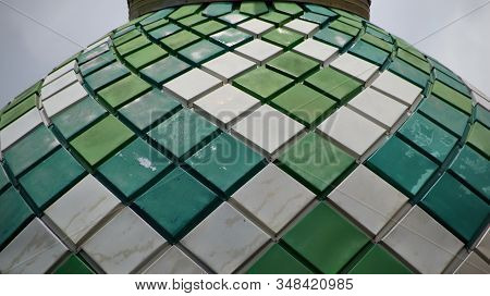 Roof Of The Mosque, Place Of Worship Of Muslims, A Fusion Of Javanese And Middle Eastern Edification