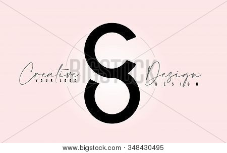 Co Letter Design Icon Logo With Letters One On Top Of Each Other Vector Illustration.