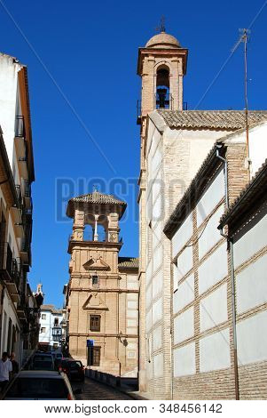 Antequera, Spain - August 08, 2008 - View Of The Convent (convento De Santa Catalina) With The Munic