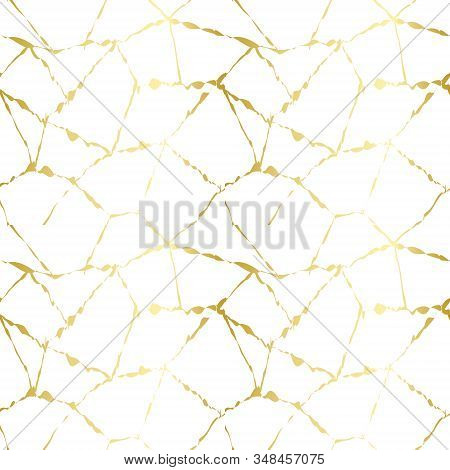 Beautiful Abstract Gold And White Repeat Pattern