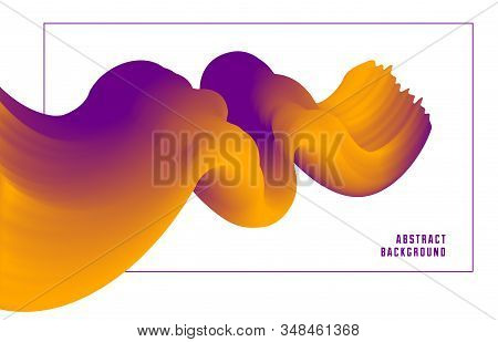 Gradient Color 3d Fluid Shape Vector Abstract Background, Dynamic Dimensional Design Element In Moti