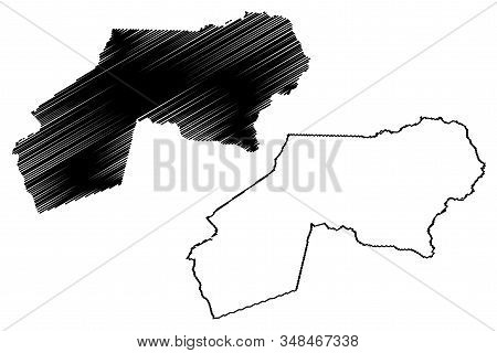 Ogooue-ivindo Province (subdivisions Of Gabon, Gabonese Republic) Map Vector Illustration, Scribble 