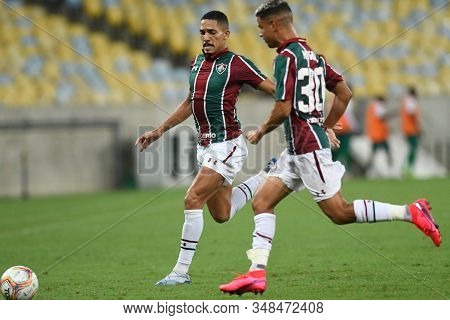 Rio, Rj, Brazil - February 01, 2020: Gilberto And Miguel In Match Fluminense 0 And 1 Boavista By The