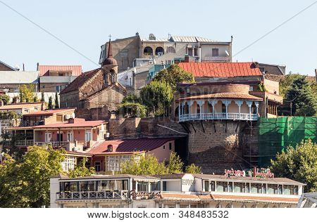 Tbilisi, Georgia, October 14, 2019 : Queen Darejan Palace, Aka Sachino Palace And A Small Convent Lo