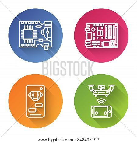Set Line Printed Circuit Board Pcb, Electronic Computer Components Motherboard Digital Chip, Bot And