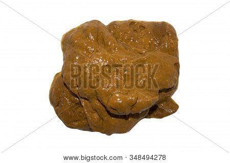 Poop Isolated On White Background.shit On A White Background.human Excrement.
