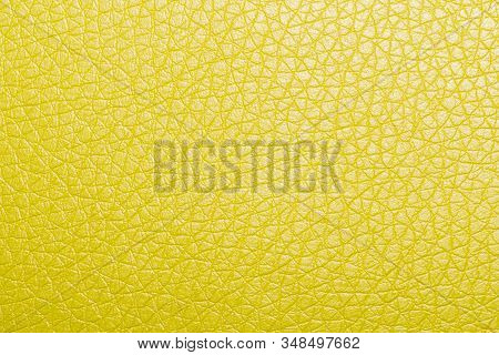 Yellow Leather Background Or Texture. Texture Photo Closeup Texture Yellow Artificial Leather