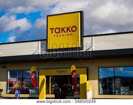 Sfantu Gheorghe, Romania- 02 February 2020: Takko Fashion Store Front On A Bright Sunny Day.