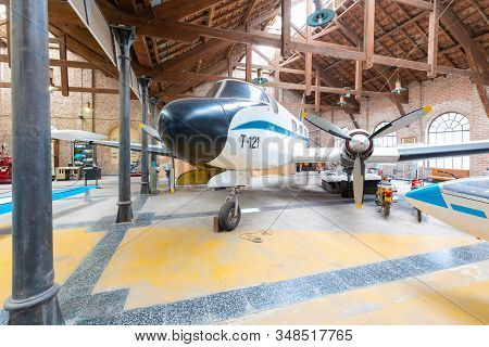 Cordoba Argentina January 29 Twin Engine Propeller Plane  Exposed In The Industrial Museum Of The Ci