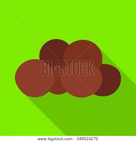 Vector Design Of Peanut And Covered Symbol. Set Of Peanut And Chocolate Stock Vector Illustration.