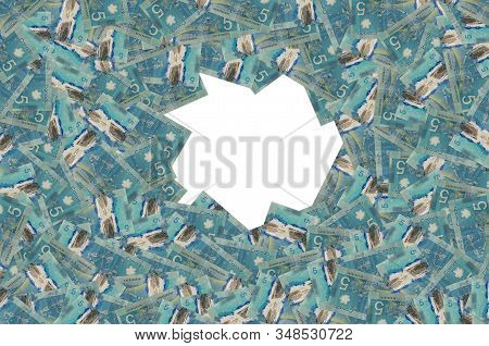 Dextre And Canadarm2 On Canada 5 Dollars 2013 Polymer Banknote Pattern