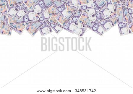 Manuel A Roxas On 100 Piso Philippines Money Bill Close Up Pattern