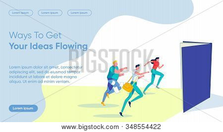 Ways And Methods To Get Business Ideas Flowing With People Cartoon Characters Searching Means For Pl