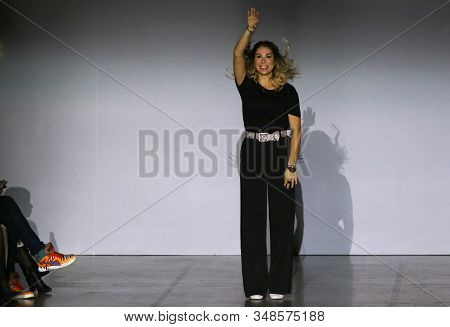 Kyiv, Ukraine - February 2, 2020: Designer Anna Arutiunova During Her Fashion Presentation As Part O