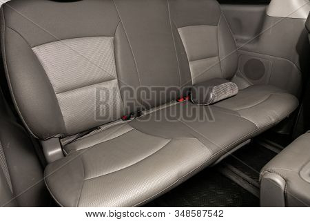 Novosibirsk, Russia - December 18, 2019:  Hyundai Grand Starex, Leather Interior Design, Car Passeng