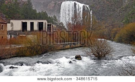 Waterfall Krcic, Waterfall Veliki Buk Or Topoljski Waterfall, Kovacic - Croatia