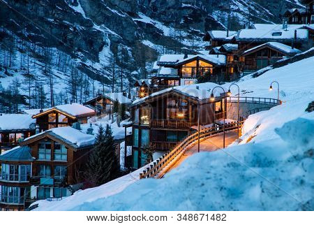 amazing view of Matterhorn peak from Zermatt