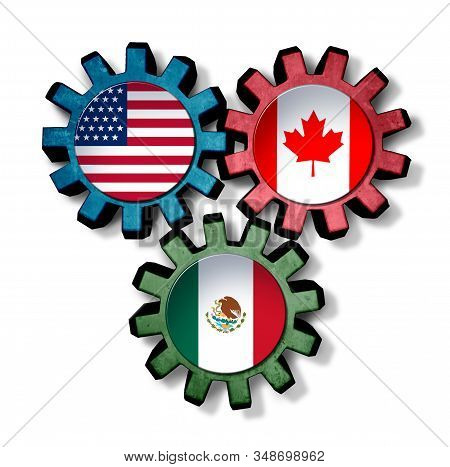 Usmca Business Concept Trade Pact As United States Canada And Mexico North America Economic Agreemen