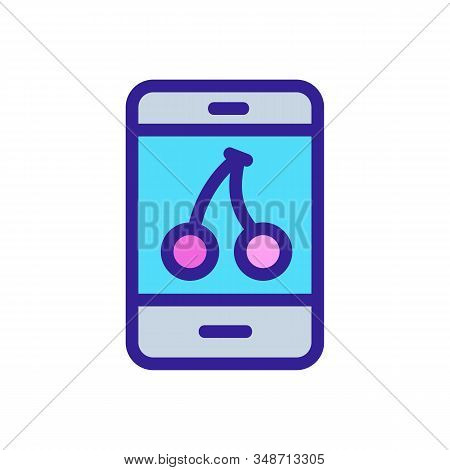 Roulette On The Phone Icon Vector. A Thin Line Sign. Isolated Contour Symbol Illustration
