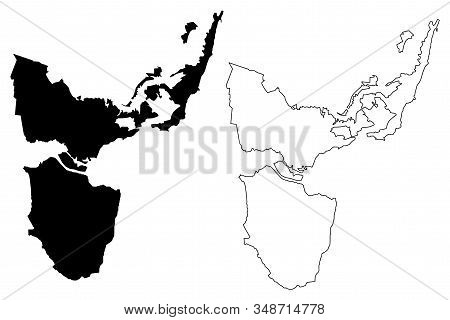 Varna City (republic Of Bulgaria) Map Vector Illustration, Scribble Sketch City Of Varna Map