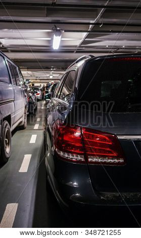 Editorial 08.30.2019 Ms Baltic Princess Cars Inside The Large Car Ferry Are Packed Tightly Together 