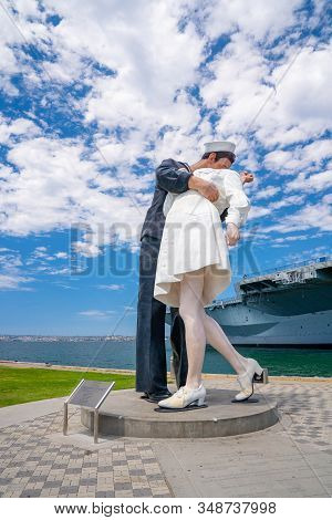 San Diego, Ca - June 30: Unconditional Surrender Sculpture At Sea Port In San Diego. By Seward Johns