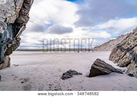 The Caves And Beach At Maghera Beach Near Ardara, County Donegal - Ireland