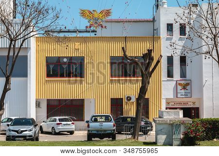 View Of The Facade Of The City S Volunteer Fire Station Of Albufeira, Portugal