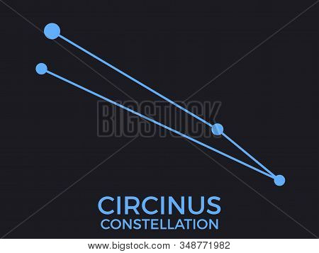 Circinus Constellation. Stars In The Night Sky. Cluster Of Stars And Galaxies. Constellation Of Blue