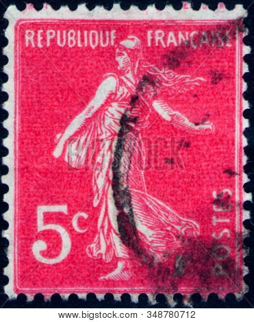 Saint Petersburg, Russia - February 01, 2020: Postage Stamp Issued In The France With The Image Of T
