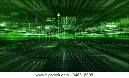 Hi-tech Digital Display Holographic Information Abstract Background