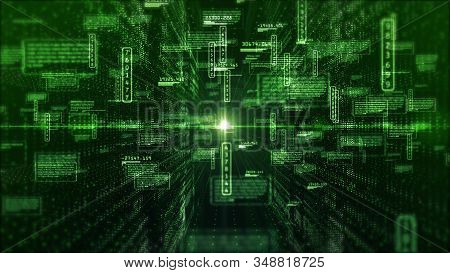 Hi-tech Digital Display Holographic Information Abstract Background